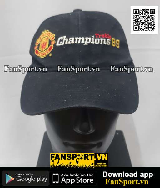 Nón Manchester United Treble 99 Champions cap hat black 1998 1999