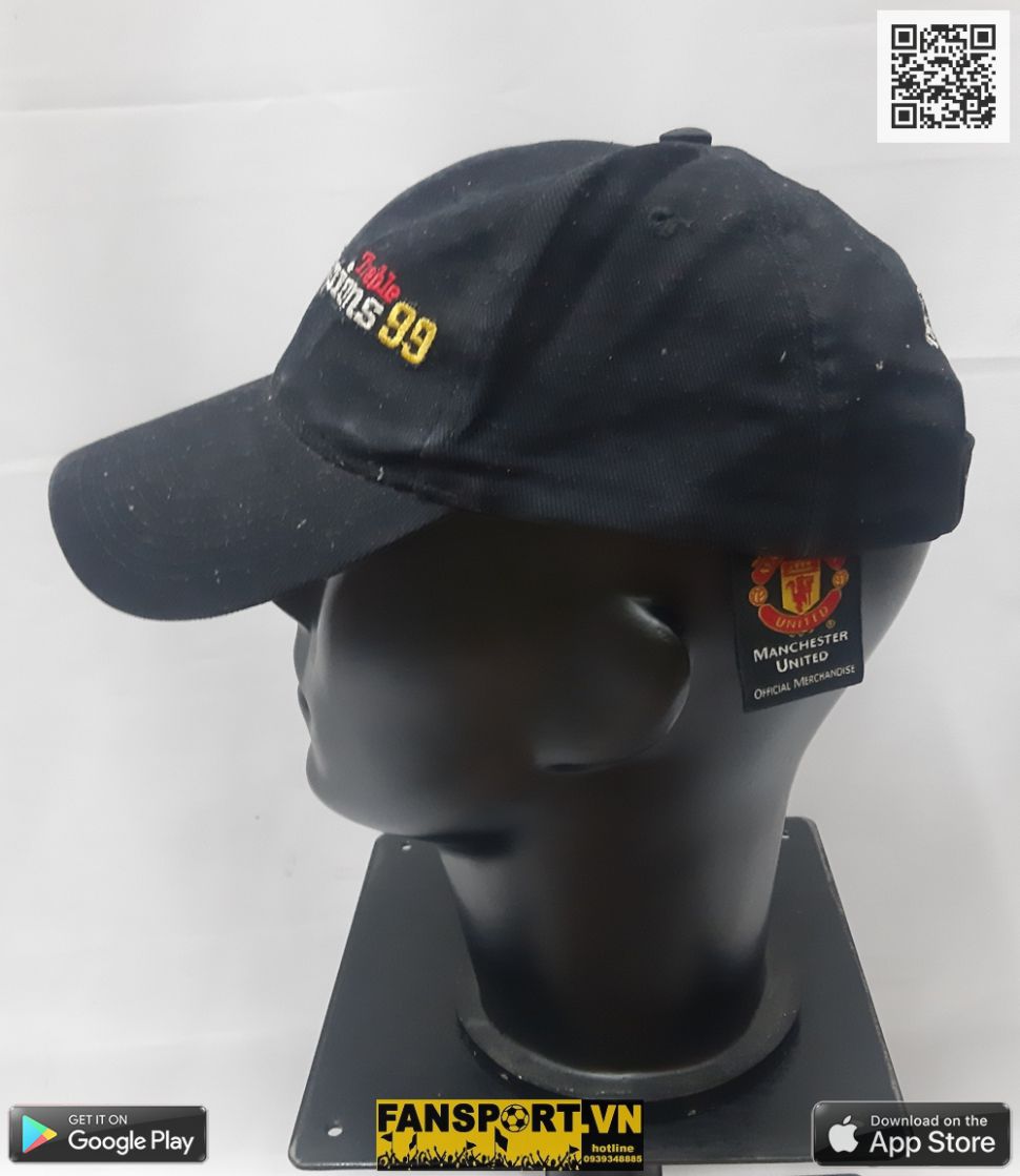Nón Manchester United Treble 99 Champions cap hat black 1998 1999