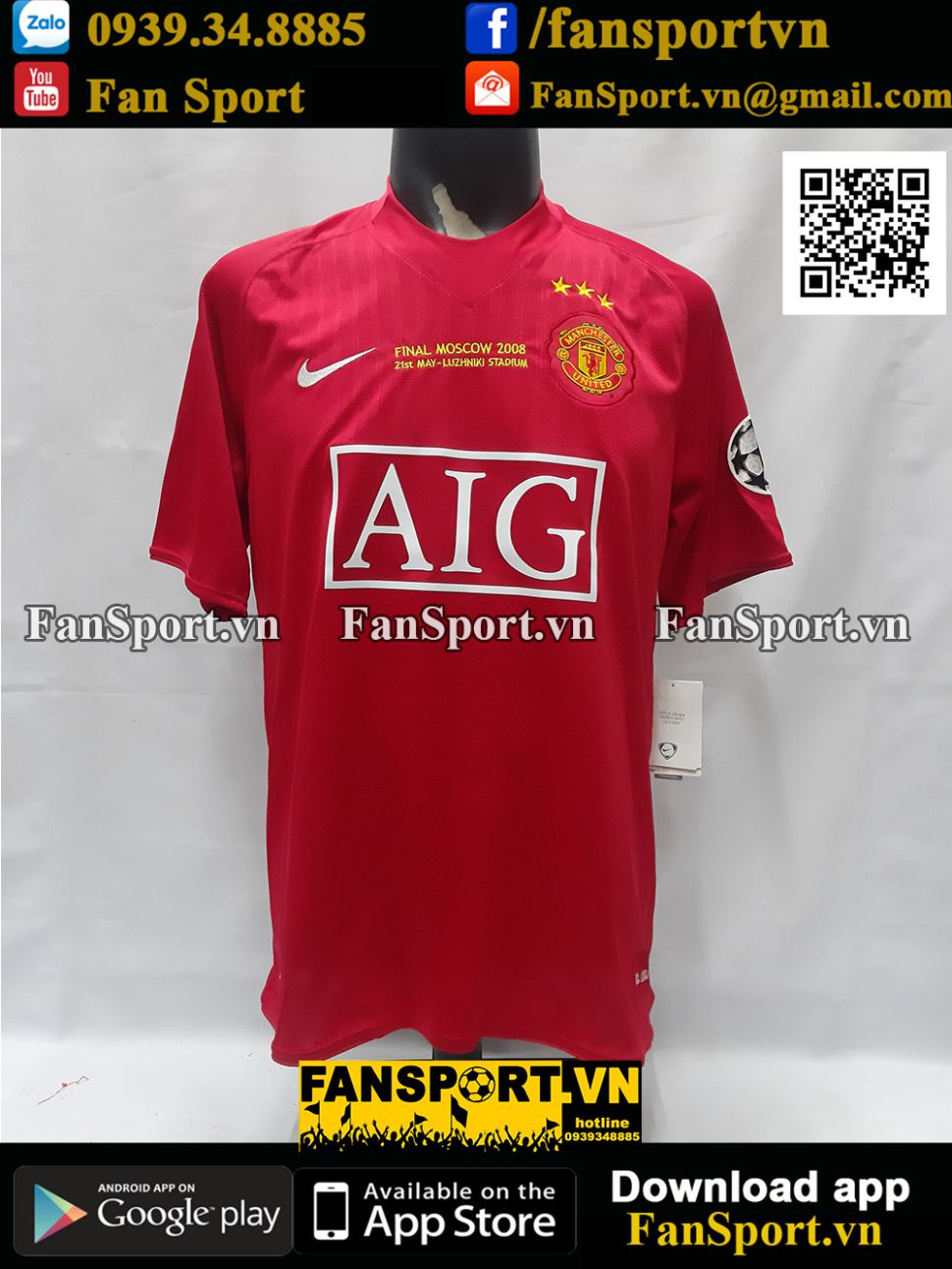 Box 2008 Manchester United Winner Champion League home shirt limited