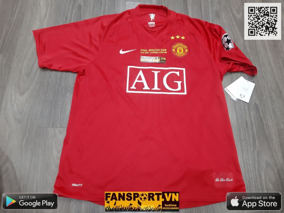 Box 2008 Manchester United Winner Champion League home shirt limited