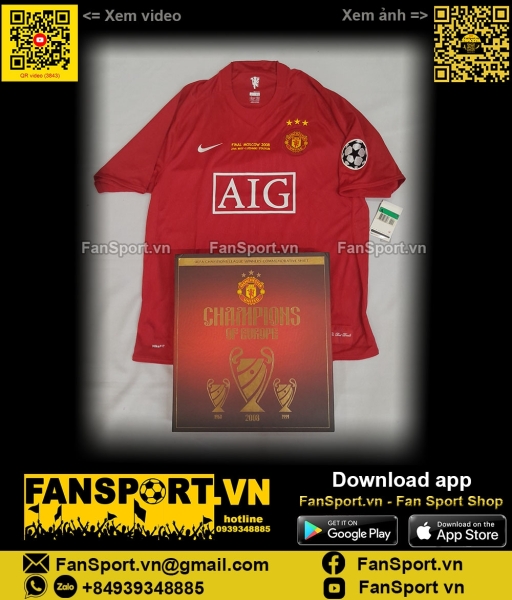 Box 2008 Manchester United Winner Champion League home shirt 237924 XL