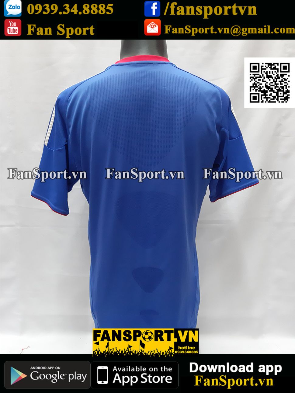 Áo đấu Chelsea 2010 2011 home shirt jersey blue Adidas P95900