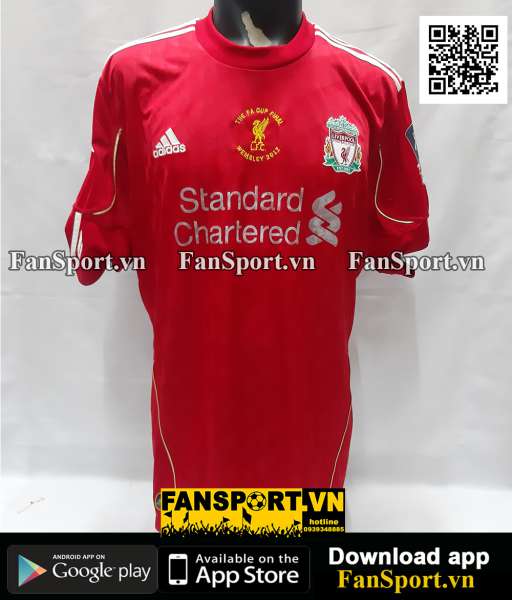Áo đấu Liverpool FA Cup Final 2012 home shirt jersey red 2010 2011