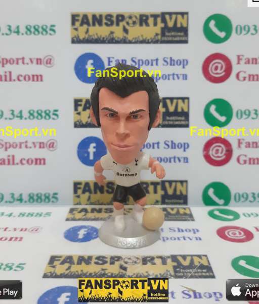 Tượng Gareth Bale 3 Tottenham Hotspur 2011 2012 home white kodoto ball