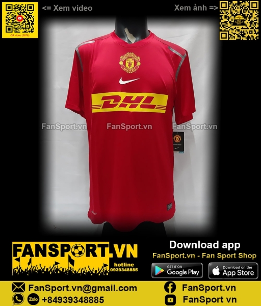 Áo tập luyện Manchester United 2011 2012 red shirt jersey NIKE 449513