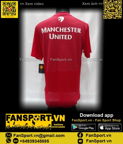 Áo tập luyện Manchester United 2011 2012 red shirt jersey NIKE 449513