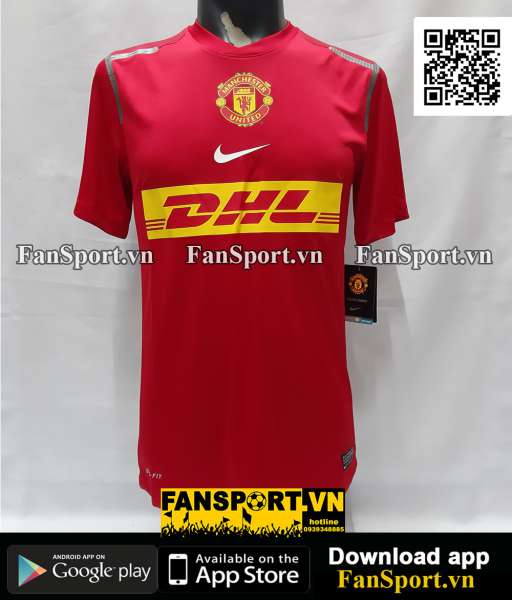 Áo tập luyện Manchester United 2011 2012 red shirt jersey NIKE 449513