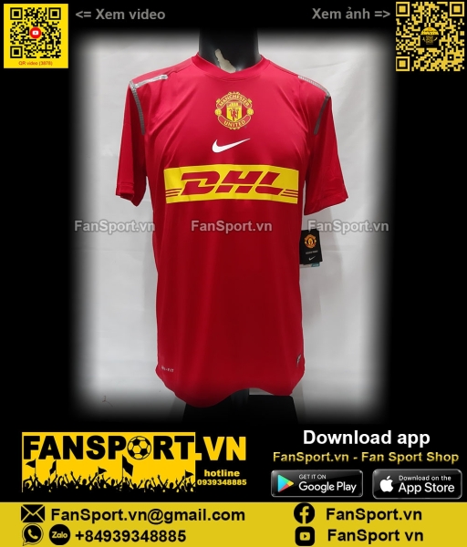 Áo tập luyện Manchester United 2011 2012 red shirt jersey NIKE 449513