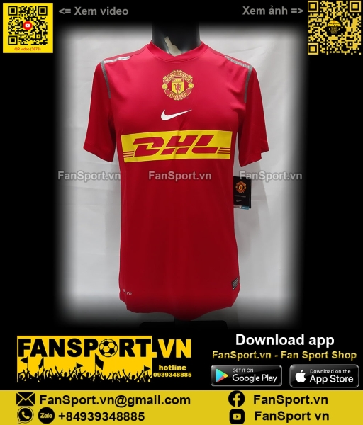 Áo tập luyện Manchester United 2011 2012 red shirt jersey NIKE 449513
