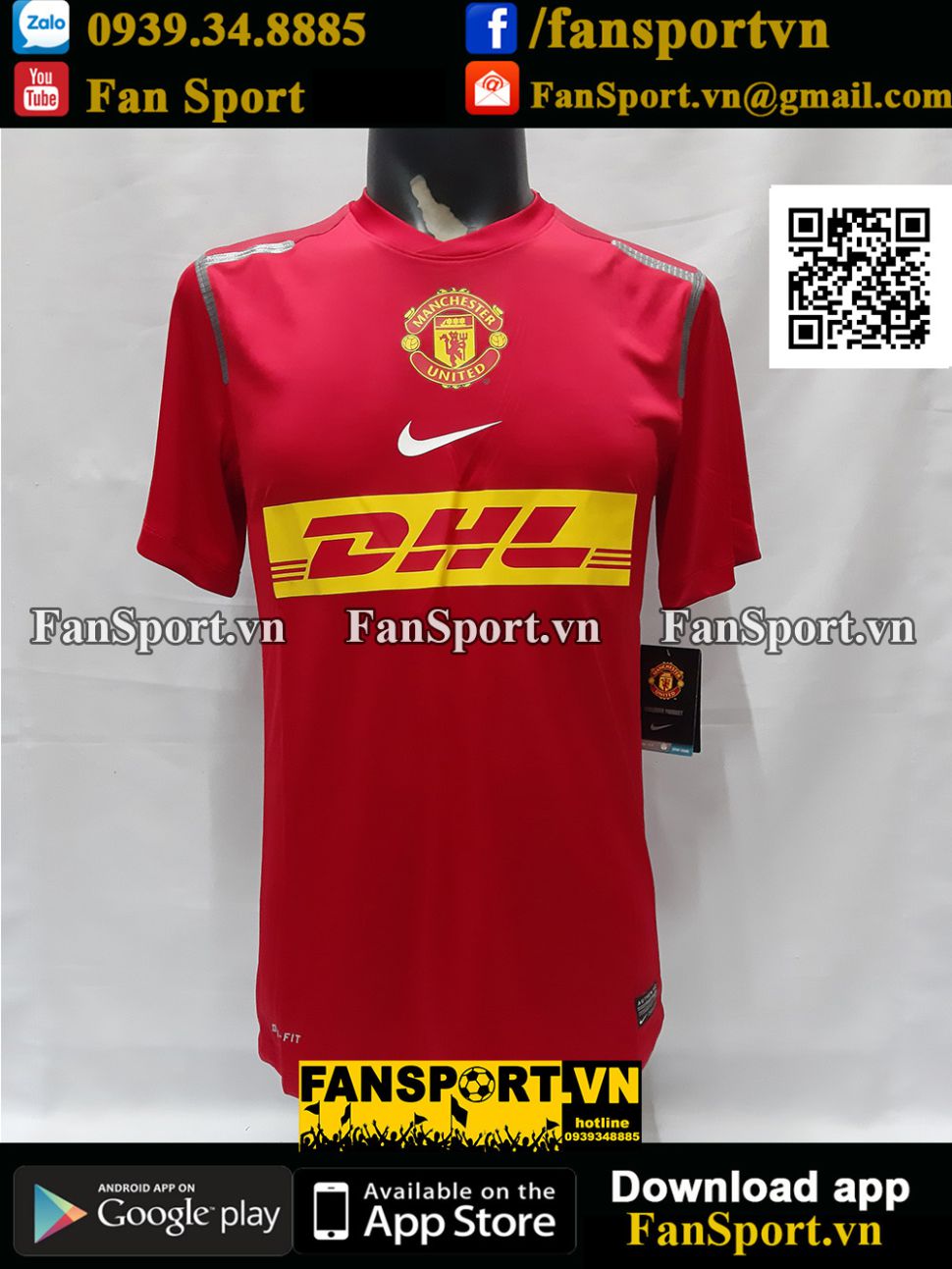Áo tập luyện Manchester United 2011 2012 red shirt jersey NIKE 449513