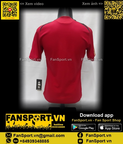 Áo đấu Germany 2008-2009 away shirt jersey red Euro Adidas 613850 BNWT