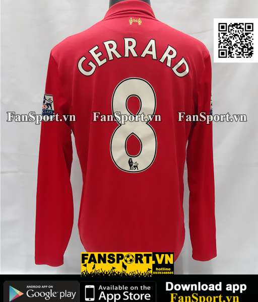 Áo đấu Gerrard 8 Liverpool 2012 2013 home shirt jersey Warrior long