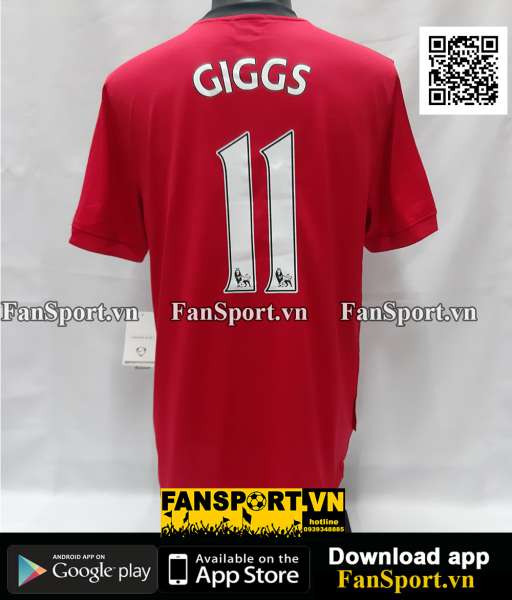 Áo đấu Giggs 11 Manchester United 2009-2010 home shirt jersey red