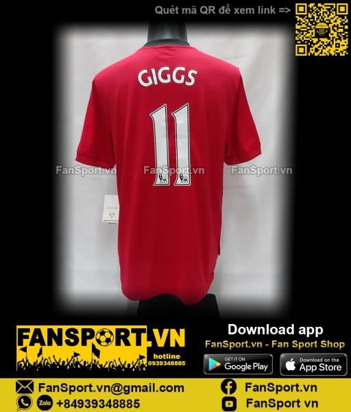 Áo đấu Giggs Manchester United 2009-2010 home shirt jersey 355091 Nike