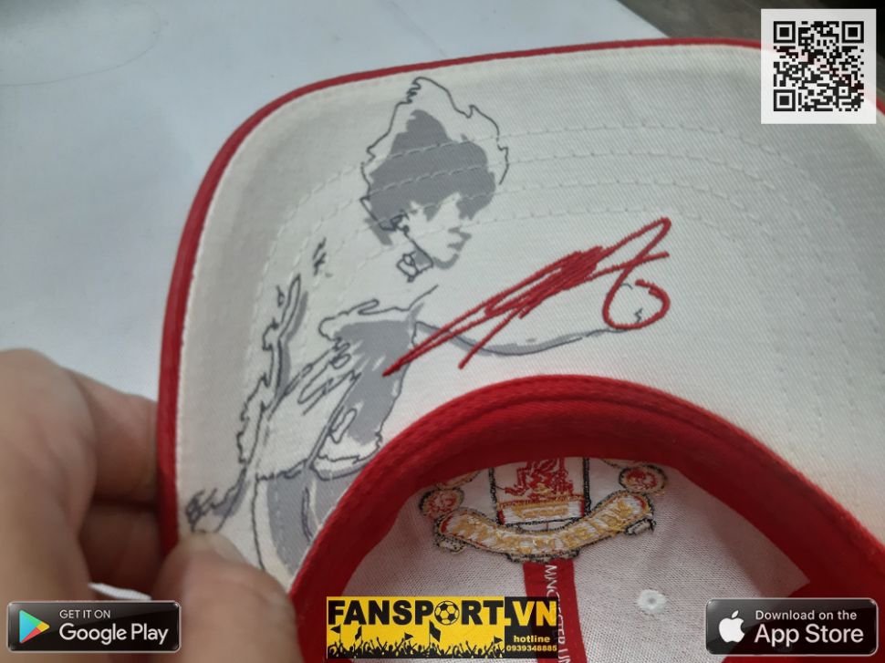 Nón Manchester United Park Ji Sung 13 chữ ký thêu red cap hat