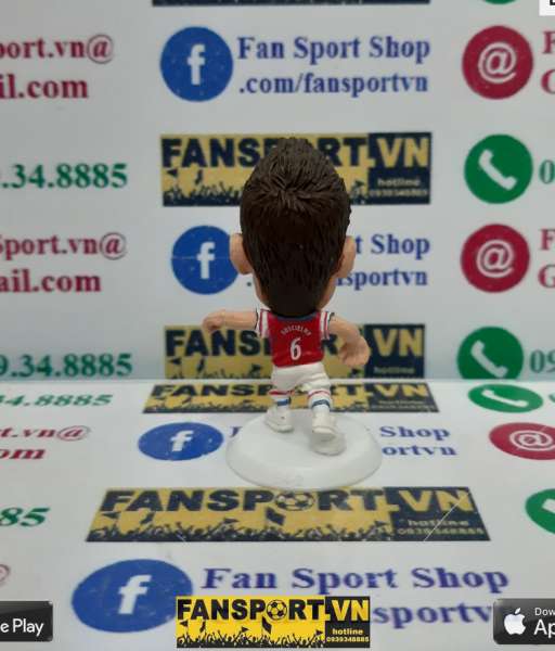 Tượng Laurent Koscielny 6 Arsenal 2012 2014 red soccerstarz white base