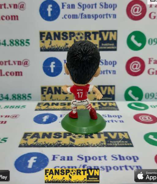 Tượng Alexis Sanchez 17 Arsenal 2014 2015 red soccerstarz green base