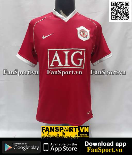 Áo đấu Manchester United 2006-2007 home shirt jersey red 146814 Nike
