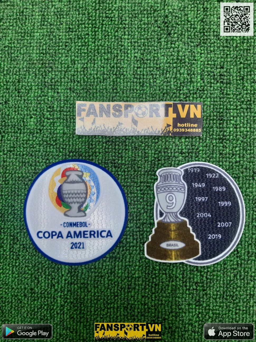 Set Patch Copa America 2021 Brazil winner 9 champions badge