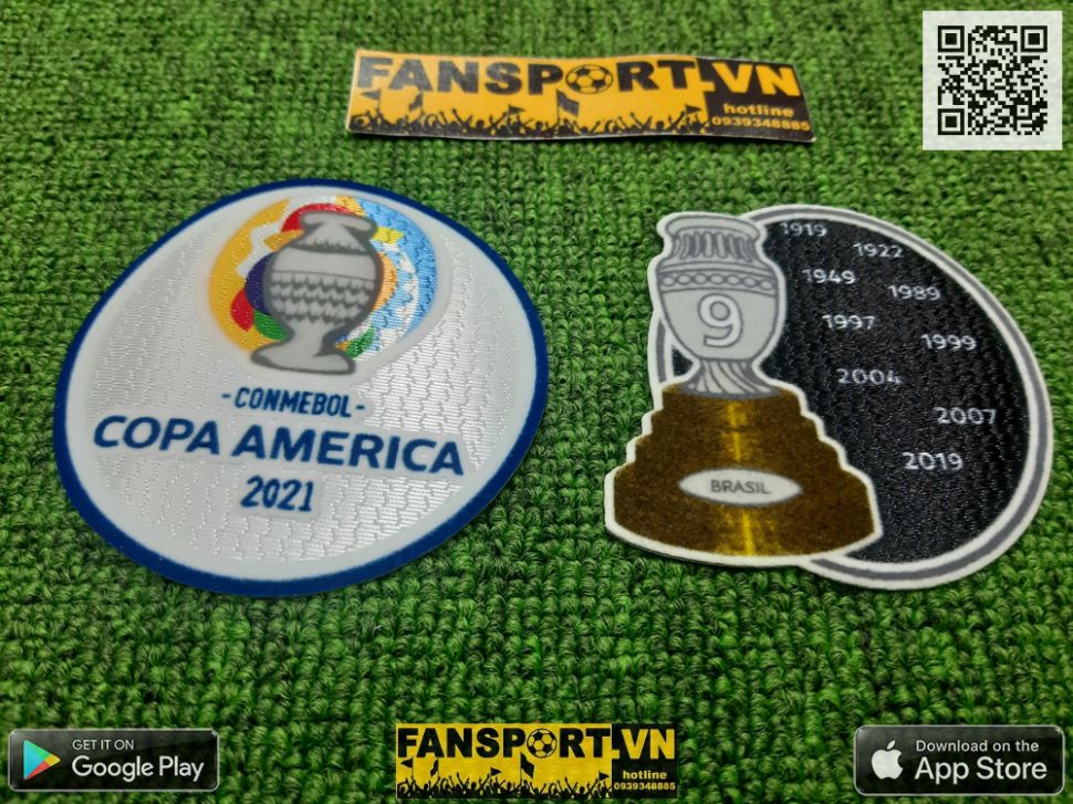 Set Patch Copa America 2021 Brazil winner 9 champions badge