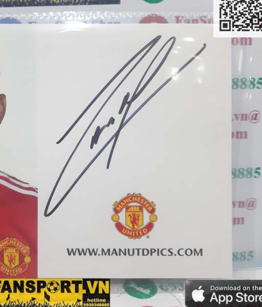 Ảnh chữ ký Anthony Martial Manchester United 2017-2018 home signed