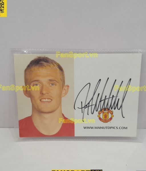 Ảnh chữ ký Darren Fletcher Manchester United 2007-2009 home signed