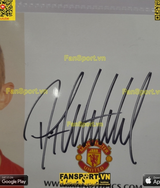 Ảnh chữ ký Darren Fletcher Manchester United 2007-2009 home signed