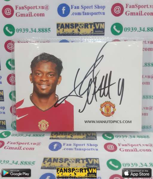 Ảnh chữ ký Louis Saha Manchester United 2004-2006 home signed hand