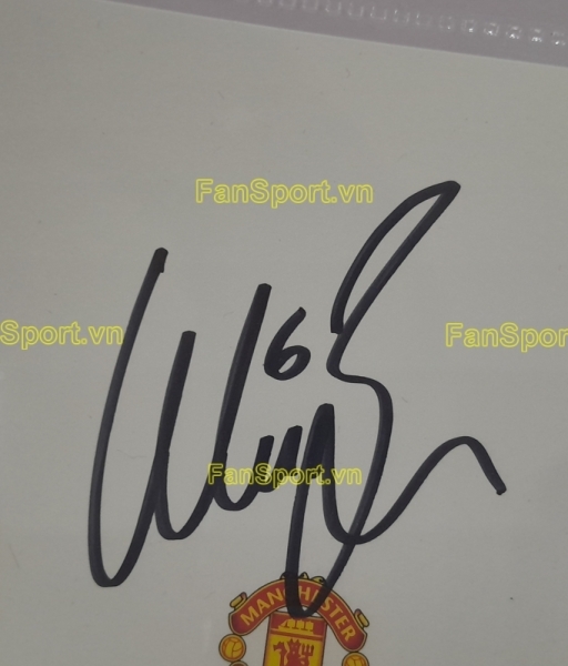 Ảnh chữ ký Wes Brown Manchester United 2004-2006 home signed hand