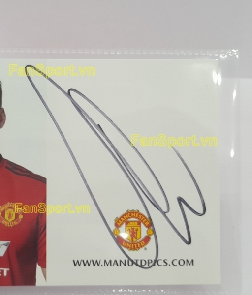 Ảnh chữ ký Luke Shaw Manchester United 2018-2019 home signed photo