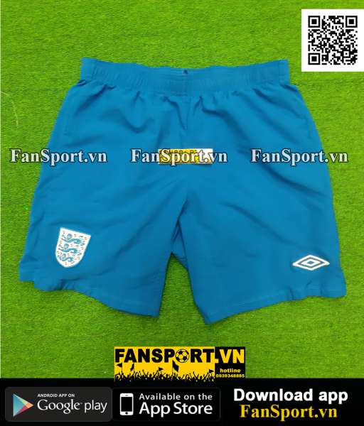 Quần cầu thủ England 2010 2011 2012 blue shorts