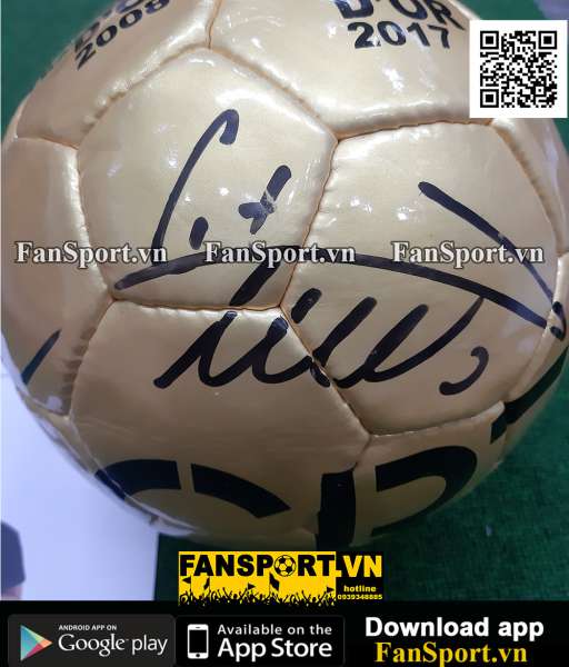 Trái bóng chữ ký Ronaldo CR7 museu signed hand ball COA Ballon d'or