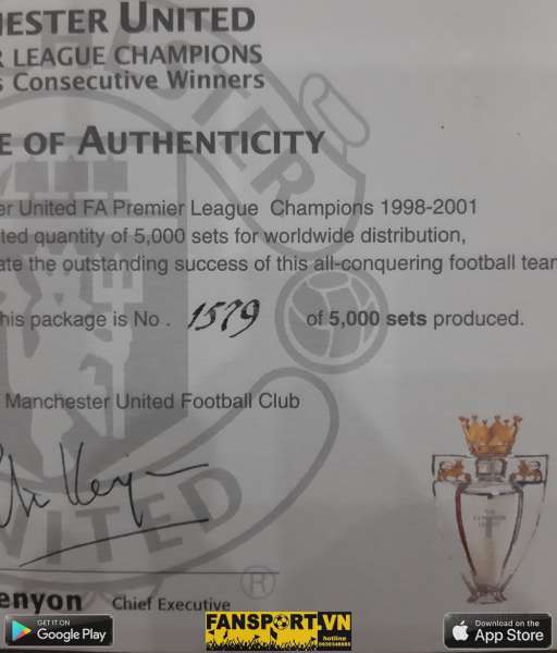 Bộ đồng hồ Manchester United FA Premier League 1998-2001 Champion 1579