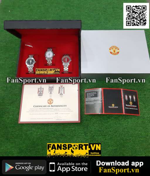 Bộ đồng hồ Manchester United Treble 1998 1999 limited COA watch 2030