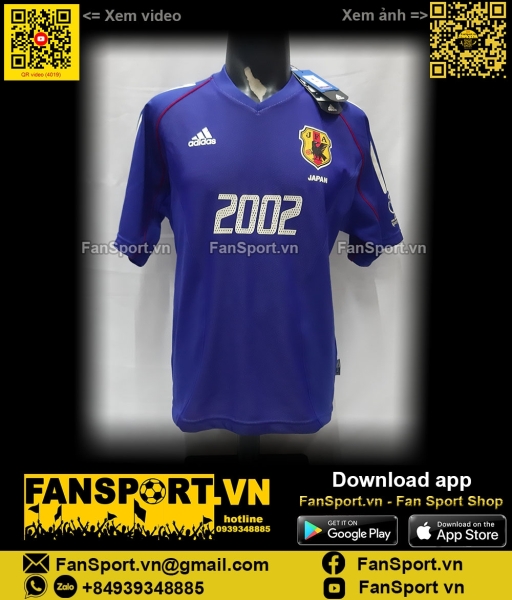 Áo đấu Japan World Cup 2002 home shirt jersey 2003 2004 Adidas 381414