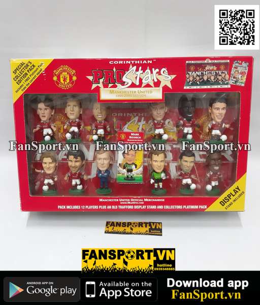 Box Manchester United 1998-1999-2000 home corinthian figure set