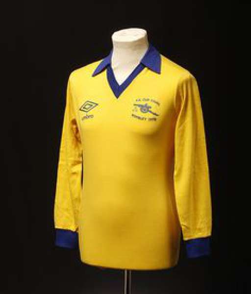 1978-1981 away Arsenal shirt jersey áo đấu bóng đá yellow