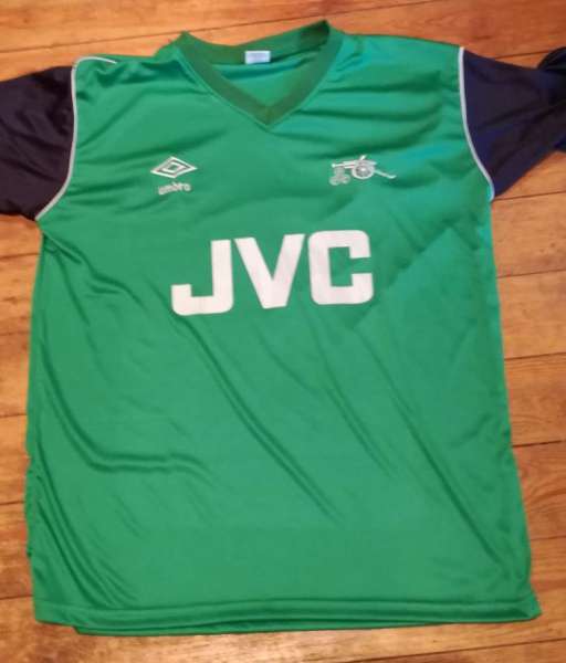 1982-1983 away Arsenal shirt jersey áo đấu bóng đá green