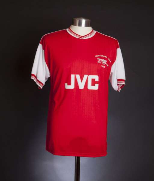 1985-1986 home Arsenal shirt jersey áo đấu bóng đá red