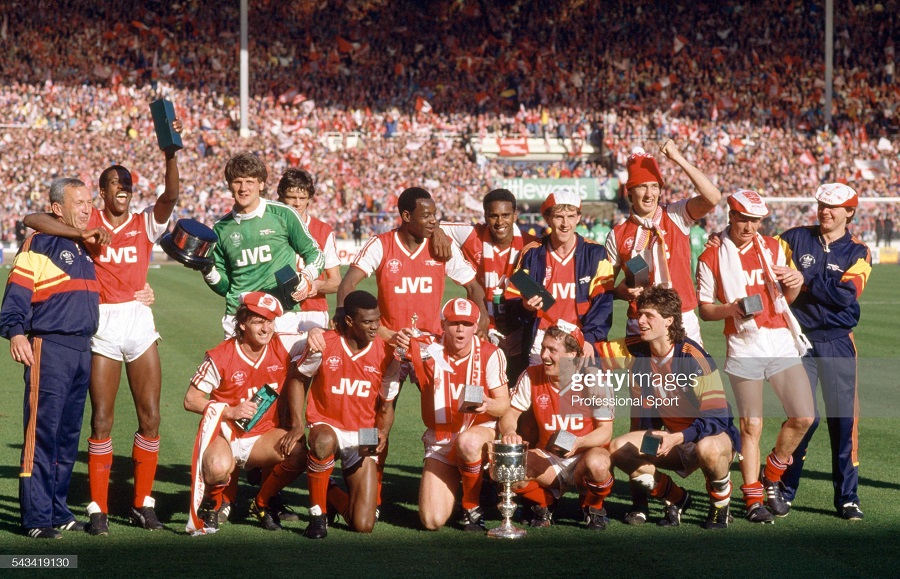 1986-1988 home Arsenal shirt jersey áo đấu bóng đá red