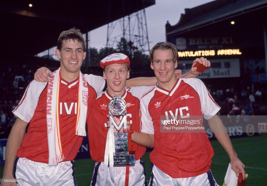 1988-1990 home Arsenal shirt jersey áo đấu bóng đá red