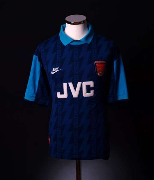 1994-1995 away Arsenal shirt jersey áo đấu bóng đá blue
