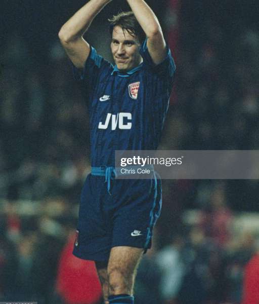 1994-1995 away Arsenal shirt jersey áo đấu bóng đá blue