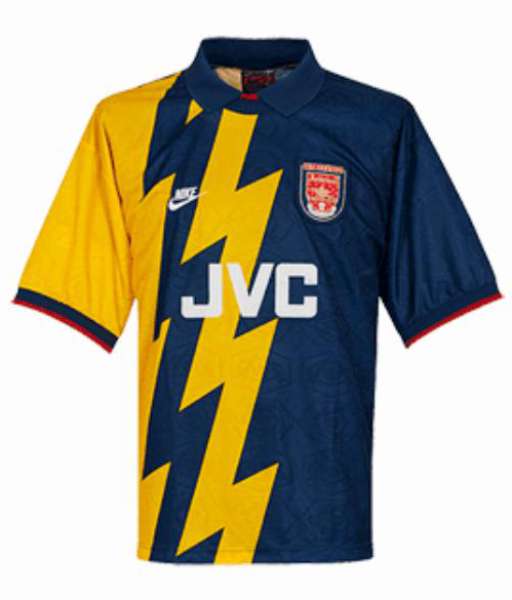 1995-1996 third special Arsenal shirt jersey áo đấu bóng đá yellow