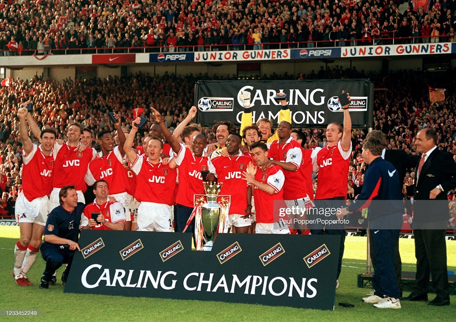 1996-1998 home Arsenal shirt jersey áo đấu bóng đá red