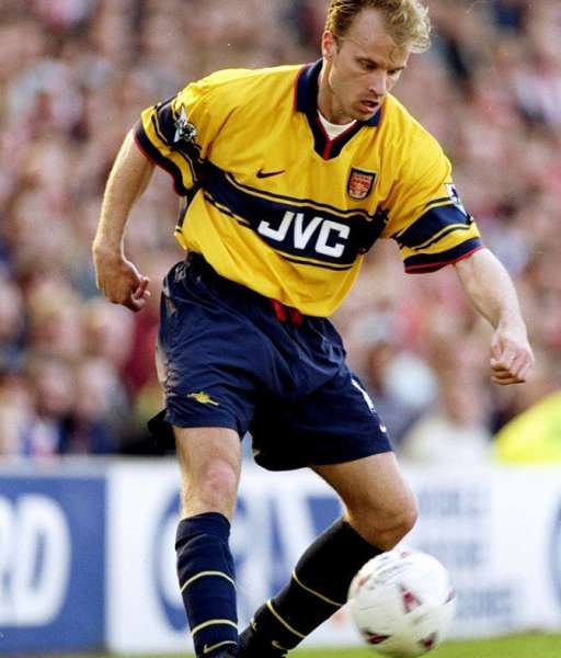 1997-1999 away Arsenal shirt jersey áo đấu bóng đá yellow