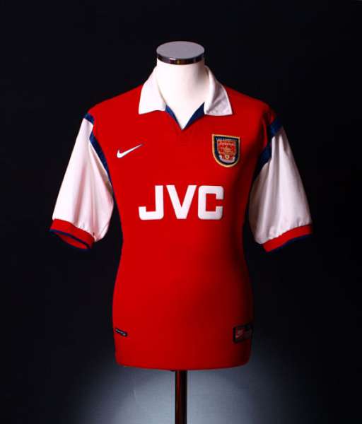 1998-1999 home Arsenal shirt jersey áo đấu bóng đá red