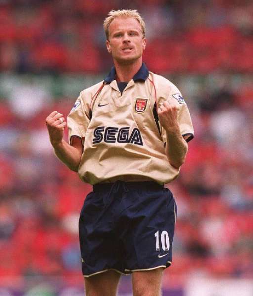 2001-2002 away Arsenal shirt jersey áo đấu bóng đá yellow
