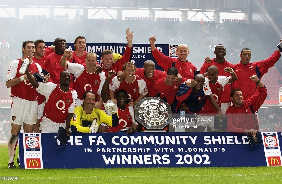 2002-2004 home Arsenal shirt jersey áo đấu bóng đá red