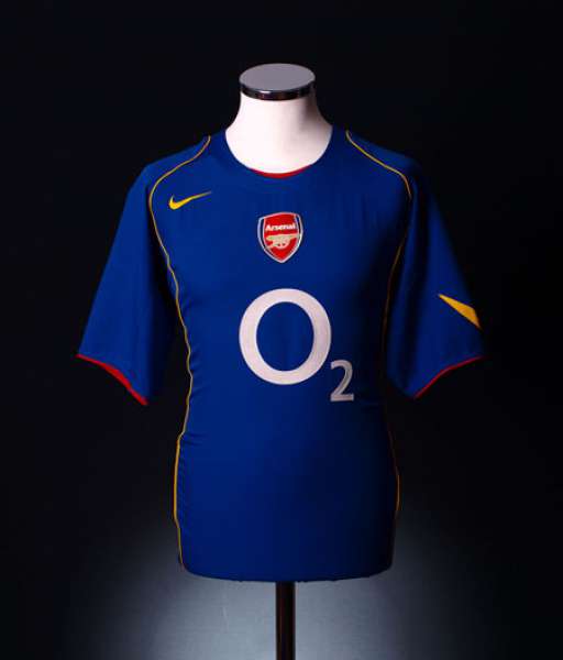 2004-2006 away third Arsenal shirt jersey áo đấu bóng đá blue